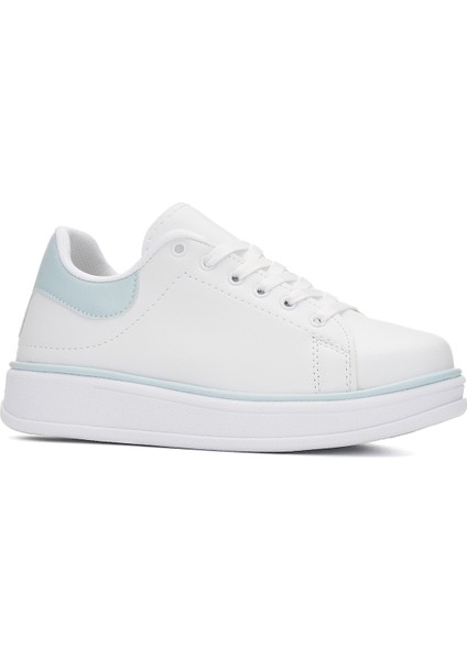 Günlük Kadın Sneaker Spor Ayakkabı Bağcıklı Rahat Hafif Kalın Tabanlı 525G