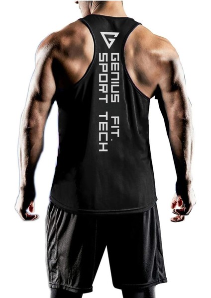 Erkek Dry Fit Y-Back Gym Fitness Sporcu Atleti Genıus-Fıt
