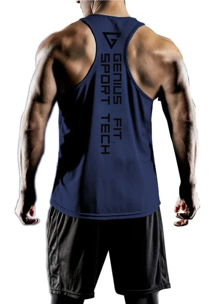 Genius Store Erkek Dry Fit Y-Back Gym Fitness Sporcu Atleti Genıus-Fıt