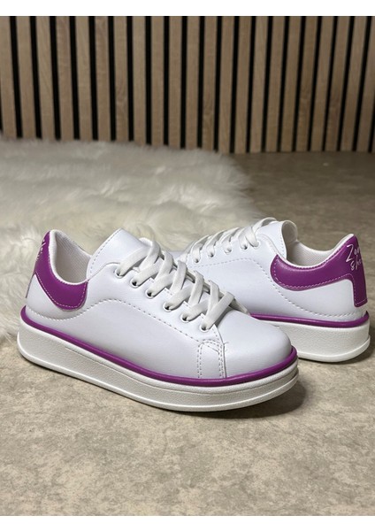 Günlük Kadın Sneaker Spor Ayakkabı Bağcıklı Rahat Hafif Kalın Tabanlı 525G fiyatları