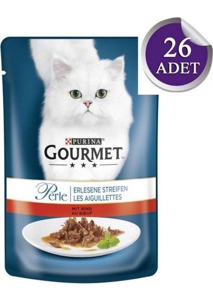 Perle Izgara Sığır Etli Yetişkin Kedi Konservesi 85 gr x 26 Adet