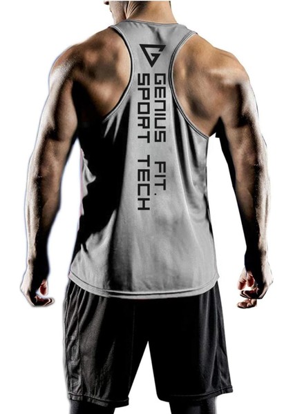 Erkek Dry Fit Y-Back Gym Fitness Sporcu Atleti Genıus-Fıt
