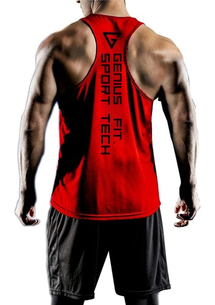 Genius Store Erkek Dry Fit Y-Back Gym Fitness Sporcu Atleti Genıus-Fıt