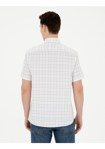 Erkek Lacivert Regular Fit Kısa Kollu Gömlek 50288739-VR033 indirimleri