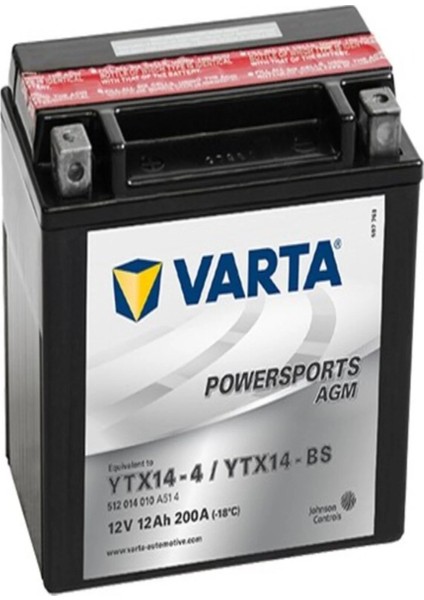 YTX14-BS 12V 12AH Varta Motosiklet & Mercedes Güç Aküsü.!! Güncel-Yeni Üretim.