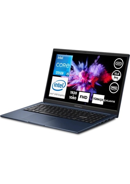 X1504VA Intel Core I5 1335U 24GB Ram 512GB SSD Windows 11 Home 15,6" Fhd Taşınabilir Bilgisayar X1504VA-W18