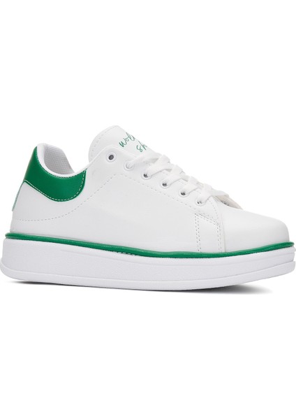 Günlük Kadın Sneaker Spor Ayakkabı Bağcıklı Rahat Hafif Kalın Tabanlı 525G