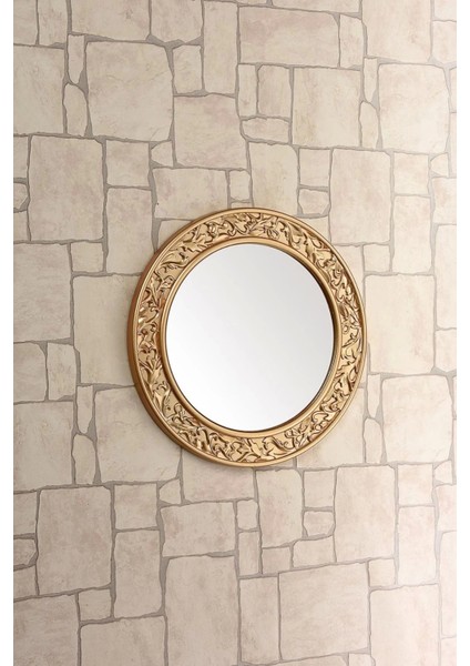 Dekoratif Yuvarlak Ayna Gold