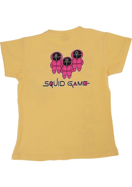 Kız Çocuk Squid Game Baskılı Penye Likralı Kısa Kol T-Shirt fiyatları