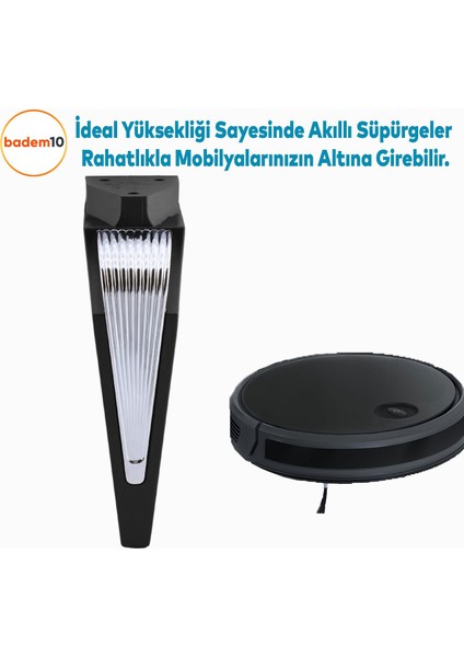 Salkım Mobilya Oturma Grubu Kanepe Sehpa Tv Ünitesi Koltuk Ayağı Baza Ayakları Siyah Krom 19 cm indirimleri