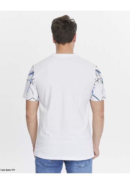 Şimşek Baskılı Penye Pamuklu Erkek T-Shirt fiyatları