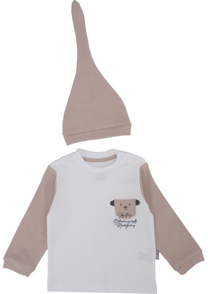 Unisex Bebek Raporlu Hayvan Nakışlı Şapkalı 2'li Alt Üst Takım fiyatları