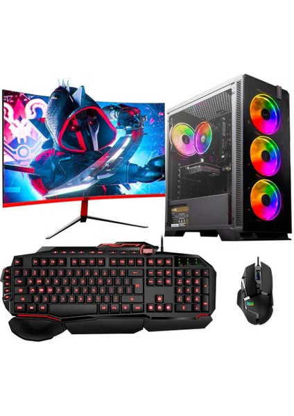 DRX6800 Ryzen 5 3600 16GB Ram 512GB M.2 Nvme SSD 12GB RTX3060 27 Inç 165Hz Curved Oyuncu Masaüstü Bilgisayarı