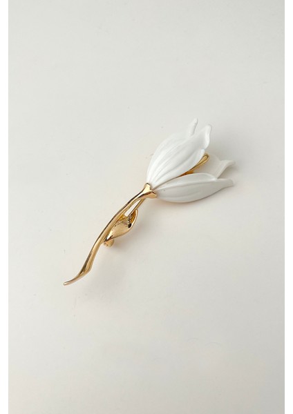 Beyaz Lale Broş (En:2,5 cm Boy:7 Cm) fiyatları