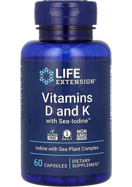 Vitamins D And K With Sea-Iodine 60 Capsules