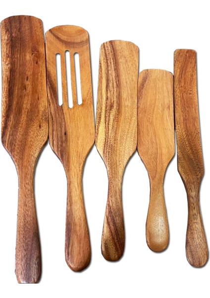 No.4 Tarzı Uzun Saplı Yapışkan Olmayan Tahta Kürek Spatula Oluklu Turner Pişirme Gereçleri Yapışmaz Tencere Mutfak Pişirme Araçları (Yurt Dışından)