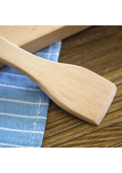 Gösterildiği Gibi 12.5x4.5x0.5cm 4 Adet Küçük Kayın Tereyağı Spatula Yapışmaz Ahşap Turner Pişirme Kürek Mutfak Gereçleri (Yurt Dışından)