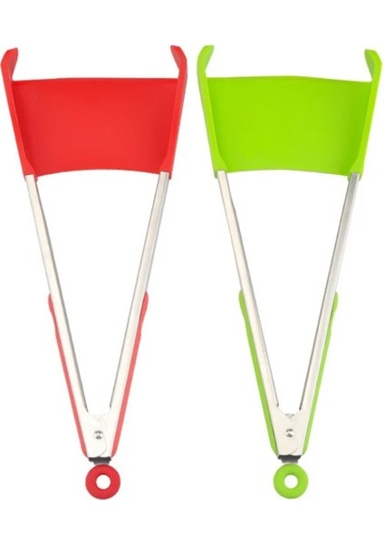 Kırmızı Stil Akıllı Mutfak Maşası Spatula ve Maşa Yapışmaz Isıya Dayanıklı Paslanmaz Çelik Çerçeve Gadget Silikon Maşa Mutfak Aletleri (Yurt Dışından)