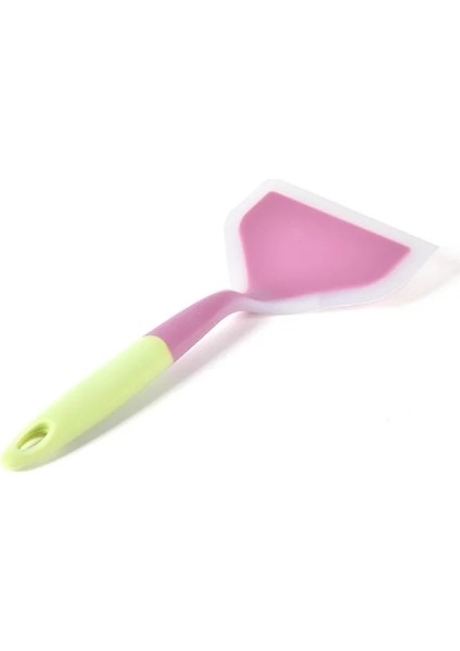 Mor Tarzı Yapışmaz Silikon Spatula Omlet Tava Turner Sığır Eti Yumurta Pişirme Spatulaları Geniş Pizza Kürek Mutfak Kazıyıcı Pişirme Gereçleri (Yurt Dışından)