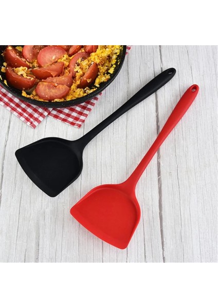Kırmızı Stil Silikon Mutfak Gereçleri Pişirme Gereçleri Spatula Turner Sığır Eti Yumurta Mutfak Kazıyıcı Geniş Pizza Kürek Yapışmaz Pişirme Aracı (Yurt Dışından) fırsatları