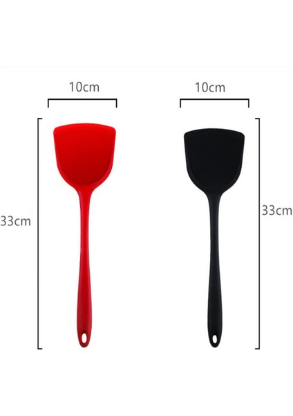 Kırmızı Stil Silikon Mutfak Gereçleri Pişirme Gereçleri Spatula Turner Sığır Eti Yumurta Mutfak Kazıyıcı Geniş Pizza Kürek Yapışmaz Pişirme Aracı (Yurt Dışından) indirimleri