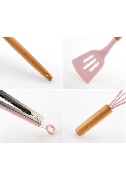 No.6 Tarzı Silikon Pişirme Gereçleri Yapışmaz Spatula Kürek Ahşap Saplı Pişirme Araçları Mutfak Aletleri Pişirme Gereçleri Mutfak Tencere (Yurt Dışından) indirimleri