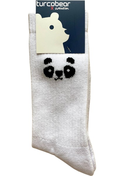 Unisex 3'lü Panda Spor Çorap
