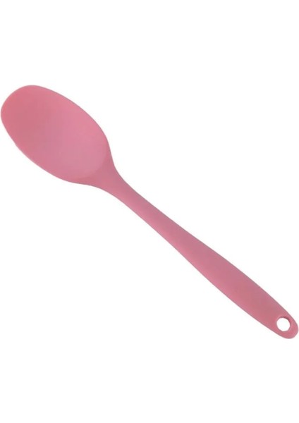 Pembe Tarzı Kek Macun Spatula Silikon Kaşık Karıştırma Kaşığı Uzun Saplı Pişirme Gereçleri Sofra Takımı Mutfak Çorba Kaşıkları (Yurt Dışından)