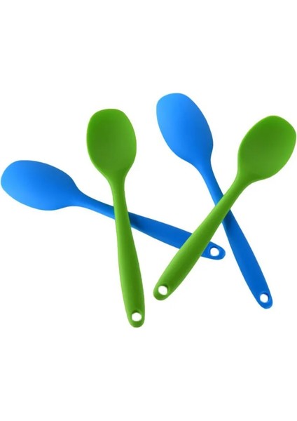 Pembe Tarzı Kek Macun Spatula Silikon Kaşık Karıştırma Kaşığı Uzun Saplı Pişirme Gereçleri Sofra Takımı Mutfak Çorba Kaşıkları (Yurt Dışından)