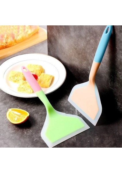 Turuncu Sarı Stil Silikon Mutfak Gereçleri Pişirme Gereçleri Spatula Sığır Eti Yumurta Mutfak Kazıyıcı Geniş Pizza Pişirme Araçları Kürek Yapışmaz Spatula (Yurt Dışından)