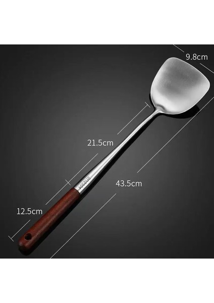 No.10 Tarzı 304 Paslanmaz Çelik Wok Spatula Mutfak Oluklu Turner Kaşık Pota Kürek Pişirme Araçları Güveç Gereç Seti Utensilio Cocina (Yurt Dışından)