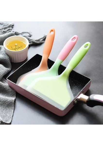 Turuncu Tarzı Mutfak Silikonu Tamagoyaki Omlet Tava Çeviricileri Biftek Spatula Sıcaklığa Dayanıklı Silikon Kürek Pişirme Araçları Mutfak Gereçleri (Yurt Dışından) indirimleri