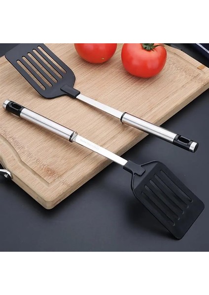 Siyah Gümüş Tarzı Silikon Pişirme Spatula Oluklu Turner Yapışmaz Isıya Dayanıklı Mutfak Gereçleri Ev Kepçe Spatula Çok Fonksiyonlu Pişirme (Yurt Dışından) fırsatları