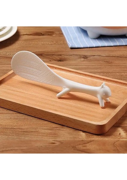 Beyaz Stil 1 Parça Olors Yaratıcı Sincap Şekilli Standable Pirinç Spatula Yapışmaz Kaşık Food Grade Plastik Pirinç Spatula Pişirme Araçları (Yurt Dışından) fırsatları