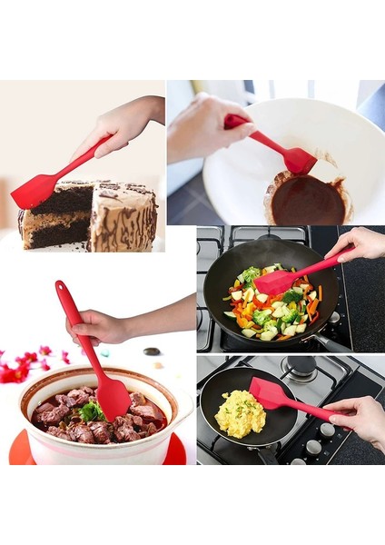 No.2 Tarzı Silikon Pişirme Spatula Kek Spatula Çoklu Renk Karıştırma Meyilli Kazıyıcı Fırça Yumuşak Pişirme Spatula Barbekü Yağ Fırçası Pişirme Aracı (Yurt Dışından)