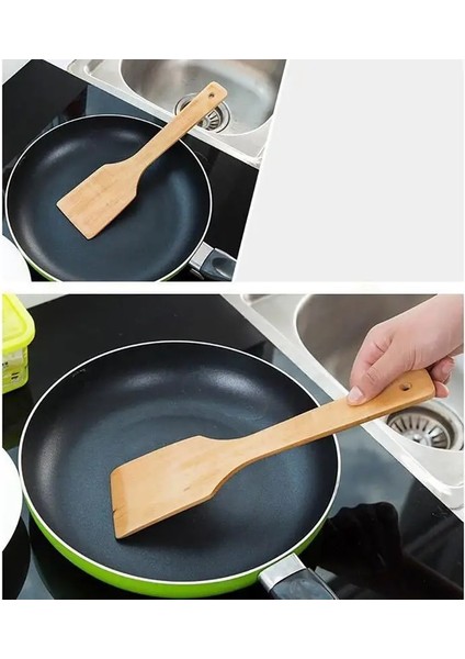 Burlywood Tarzı Yeni Pişirme Gereç Aleti Gereçleri Pişirme Yapışmaz Spatula Kaşık Dalga Mini Tahta Kaşık Sofra Takımı Mutfak Aleti Bambu Ahşap (Yurt Dışından) indirimleri