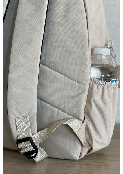 Bej Orta Boy Okul Çantası Laptop ve Seyahat Sırt Çantası Su Geçirmez Ayıcık Anahtarlık Hediyeli fırsatları