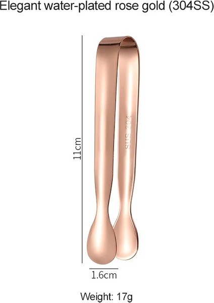 Parlak Gül Altın Stili Gösteri Olarak 1 Adet Kahve Şeker Klip Paslanmaz Çelik Cımbız Mini Kelepçe Maşa Klipler Kahve Buz Küçük Çay Klipleri Mutfak Bar Aracı Kaynağı (Yurt Dışından)