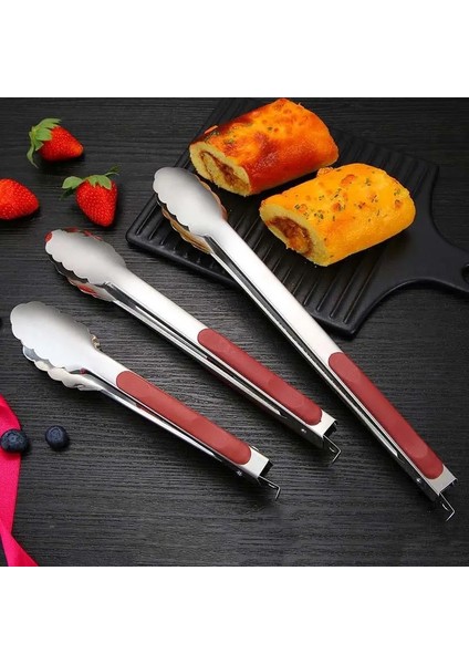 9 Inç Tarzı Mutfak Maşası Paslanmaz Çelik Servis Maşası Barbekü Maşası Kaymaz Kavramalı Ekmek Servis Maşası Yemek Maşası Barbekü Aleti Coxeer (Yurt Dışından) indirimleri