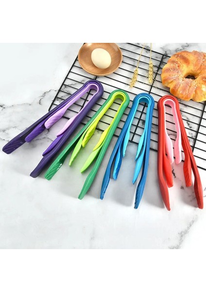 Kırmızı Stil 3 Adet Set Yeni Plastik Gıda Maşası Mutfak Maşası Kaymaz Ekmek Mutfak Salata Araçları Pişirme Izgara Aksesuarları Klip Z4V3 (Yurt Dışından)