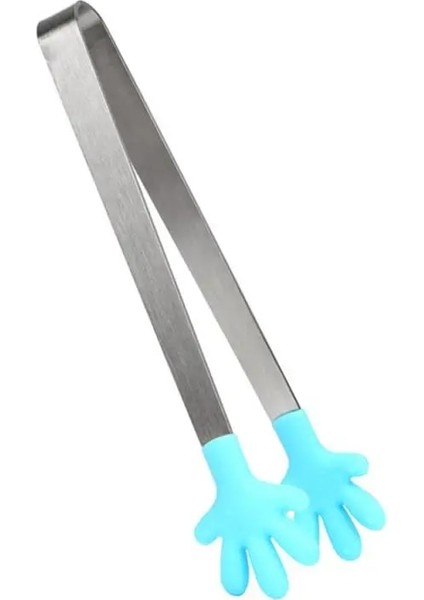 Mor Tarzı 13,5 cm Yeni Salata Servis Barbekü Maşa Paslanmaz Çelik Saplı Gereçler Yaratıcı El Şekli Mutfak Pişirme Araçları Mini Silikon Gıda Klipsi (Yurt Dışından) fırsatları
