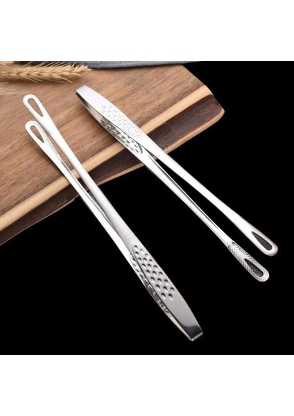 28CM Tarzı 1 Adet Paslanmaz Çelik Gıda Maşası Uzun Sap Kaymaz Barbekü Maşası Biftek Maşası Cımbız Servis Büfesi Klip Mutfak Pişirme Araçları (Yurt Dışından)