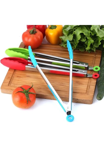Turuncu Tarzı Silikon Gıda Maşası Paslanmaz Çelik Mutfak Maşası Silikon Kaymaz Pişirme Klipsi Kelepçe Barbekü Salata Araçları Izgara Mutfak Aksesuarları (Yurt Dışından) modelleri