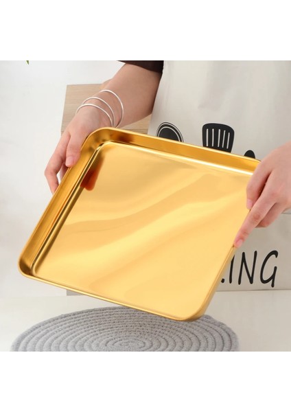 4gül Altın Tarzı Adet Paslanmaz Çelik Gıda Maşa Altın Ekmek Kelepçesi Salata Buz Klipsi Depolama Kafeterya Tepsisi Pişirme Pasta Mutfak Gereçleri (Yurt Dışından)