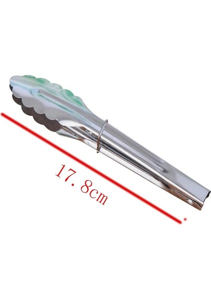 17,8 cm Stili Silikon Barbekü Izgara Maşası Salata Ekmek Servis Maşası Yapışmaz Mutfak Barbekü Izgara Gıda Maşası Ortak Kilitli Mutfak Aksesuarları (Yurt Dışından)