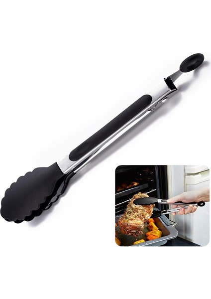 Mavi Stil 1 Adet Silikon Gıda Maşası Paslanmaz Çelik Ekmek Maşası Kaymaz Pişirme Klipsi Isıya Dayanıklı Kelepçe Barbekü Klipsi Mutfak Izgara Gereçleri (Yurt Dışından) fiyatları
