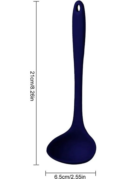 Siyah Stil Silikon Kepçe Kaşığı Kaymaz Düz Renk Kaşık Temizlemesi Kolay Mutfak Kepçesi Çorba Kaşığı Sofra Takımı Uzun Saplı Çorba Kaşığı (Yurt Dışından) modelleri