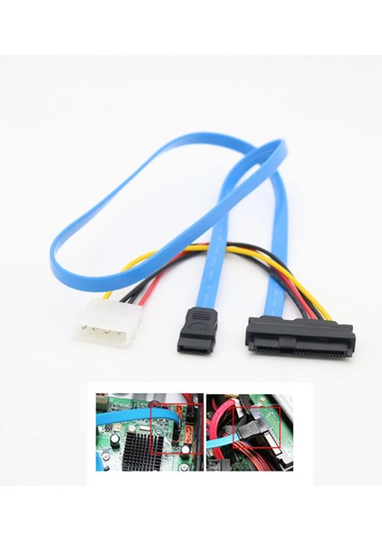 Sas HDD Sata Çevirici 29 Pin Sas 7 Pin Sata Molex Çevirici 70 cm Sas Sata Çevirici