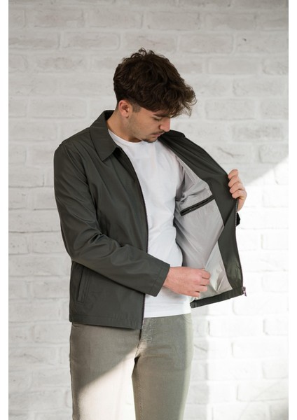 Yakalı Fermuar Kapamalı Içi Astarlı Regular Fit Baharlık Mont modelleri