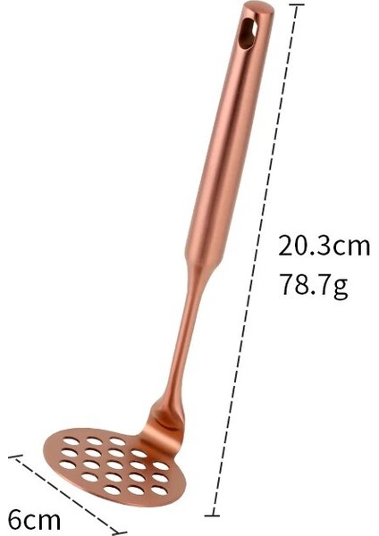 Kısa-Rosegold Stili Patates Ezici Paslanmaz Çelik Püresi Itici Mutfak Gereçleri Meyve Sebze Kırıcı Iki Stil Baskı Aparatı Pişirme Gadget'ı (Yurt Dışından)